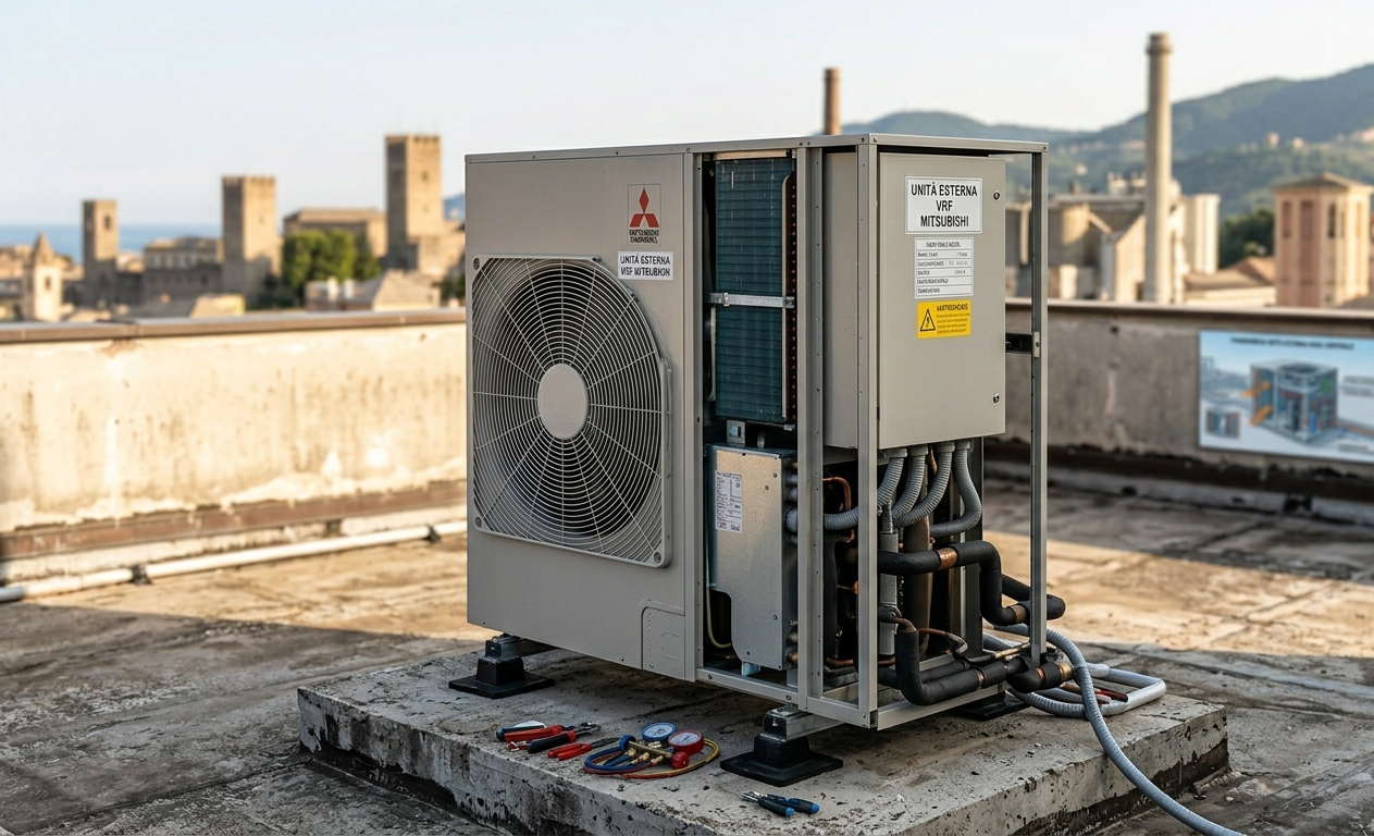 Sistemi VRF Condensati ad Acqua: Ingegneria dei Cicli Ibridi e Geotermia Urbana