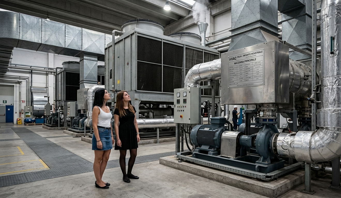 Pompe di calore industriali funzionamento avanzato dimensionamento integrazione e rendimento reale negli impianti HVAC